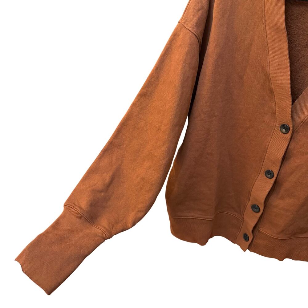 Citizens of humanity Fleece Cardigan In Chai Brown Size Small Oversized Comfort - Picture 8 of 14